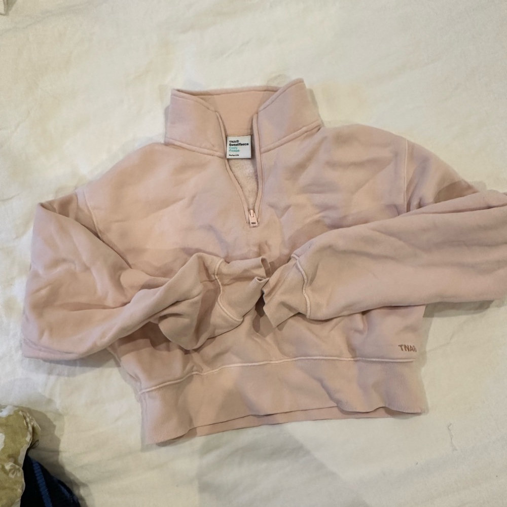 TNA Cropped Half Zip Sweatshirt